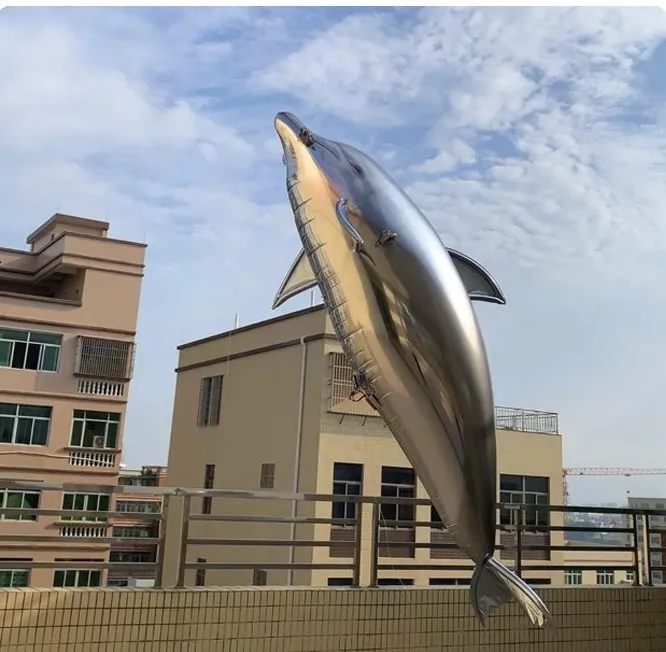 Inflatable dolphins balloon drone remote control advertising dolphins flying balloon show