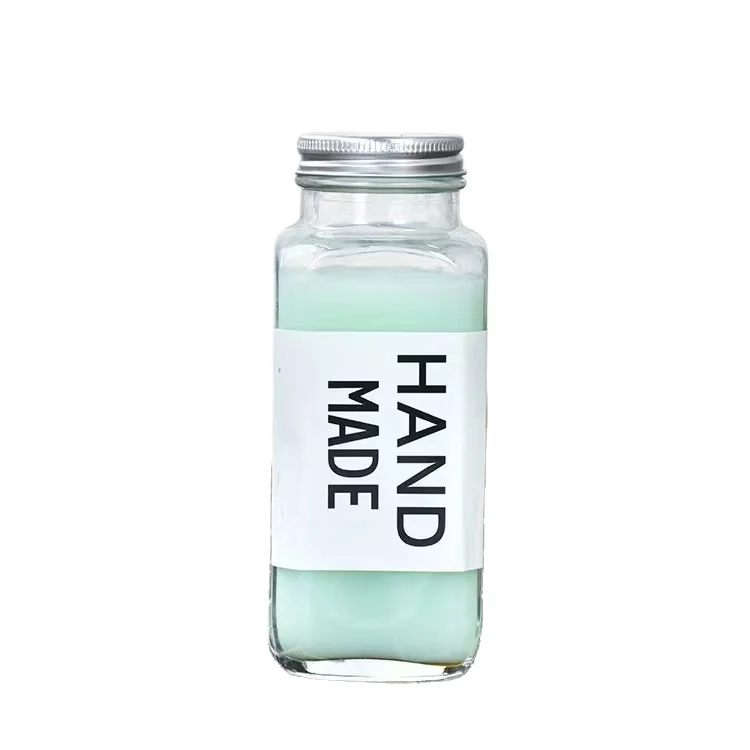 16 Ounce French Square Glass Bottle