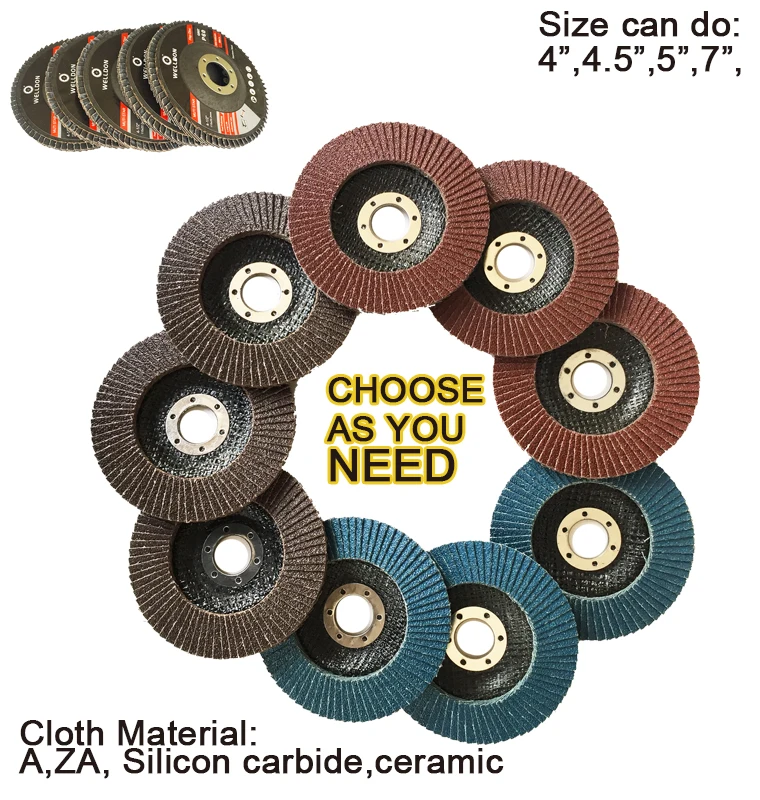 4 1/2 aluminum oxide flap wheel deburring abrasive polishing flap wheel sanding discs for metal stainless steel wood polishing