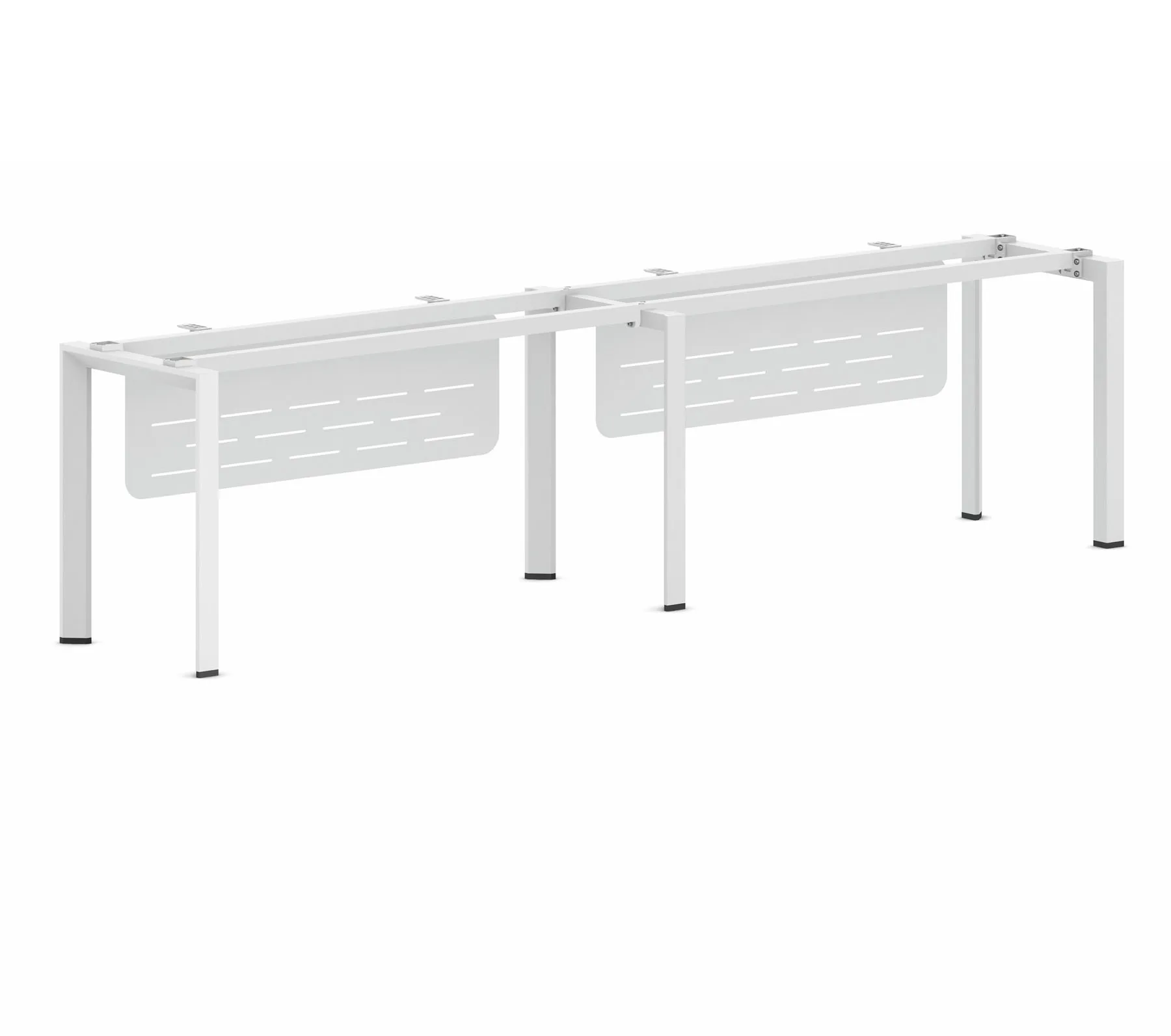 Guangzhou Furniture Office Table Metal Frame 2 Seater Workstation Liner Metal Bench Table Leg Two Men Back To Back Workstation