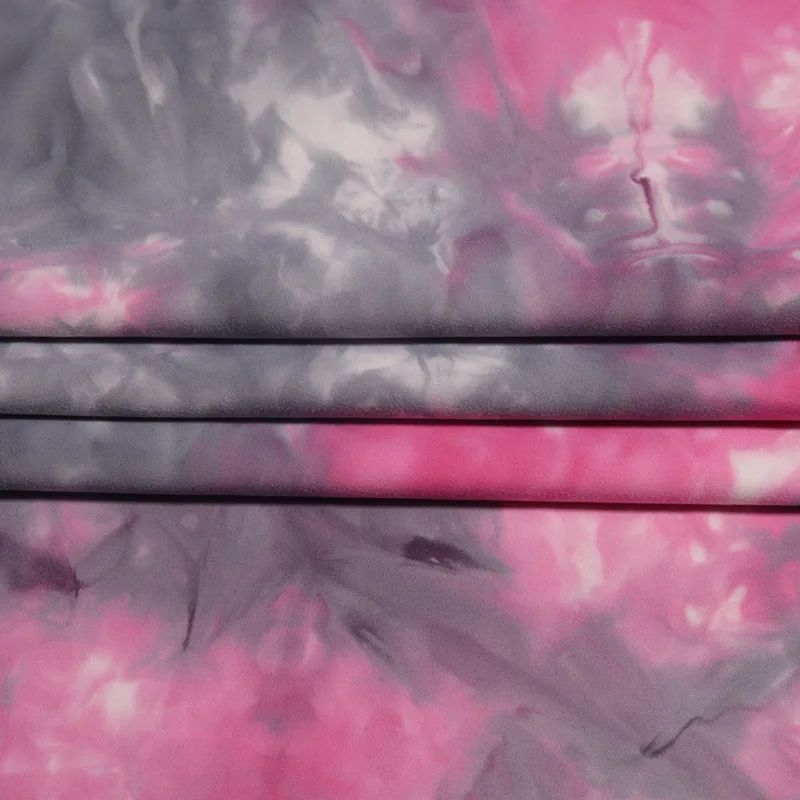 A2255 Manufacturer Stock High Density Nylon Soft 4 Way Stretch Tie Dye Spandex Yoga Leggings Fabric For Sportswear