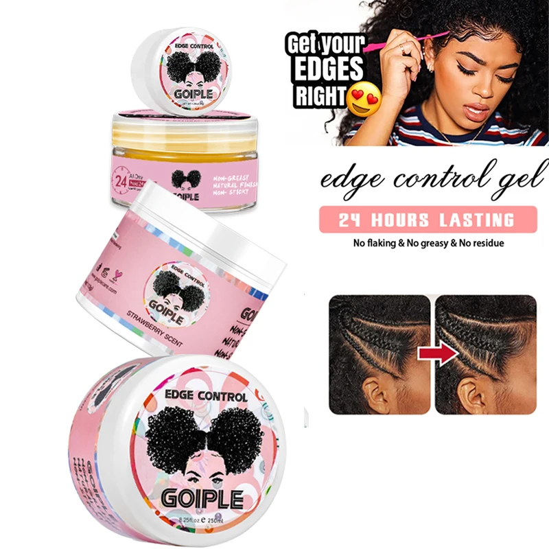 Wholesale Custom Logo Private Label 24 Hour Best Strong Hold Edge Control For Women Natural Hair Styling Products