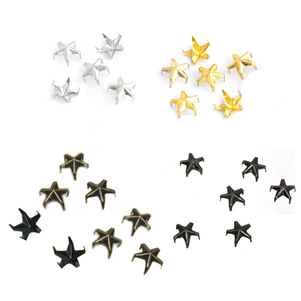Metal Claw Rivets Studs Star Shape Spike Nailhead Punk Clothing Shoes Bags Belts Leather Craft DIY Accessories 9mm #GZ019-9