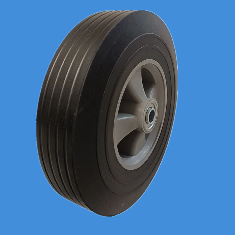 China factory plastic rinm 10inch trolley solid rubber wheel tire 10x2.2'