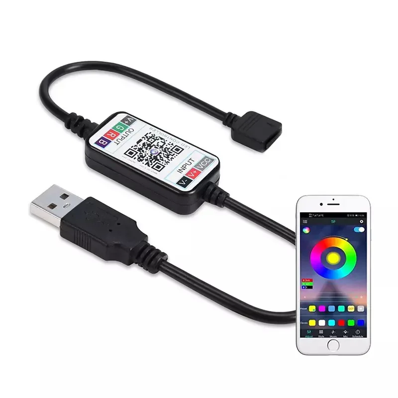 Auto Car 5v 12v Led Brake Stop Light Strobe Flash Flashing Blue tooth DMX music LED Controller