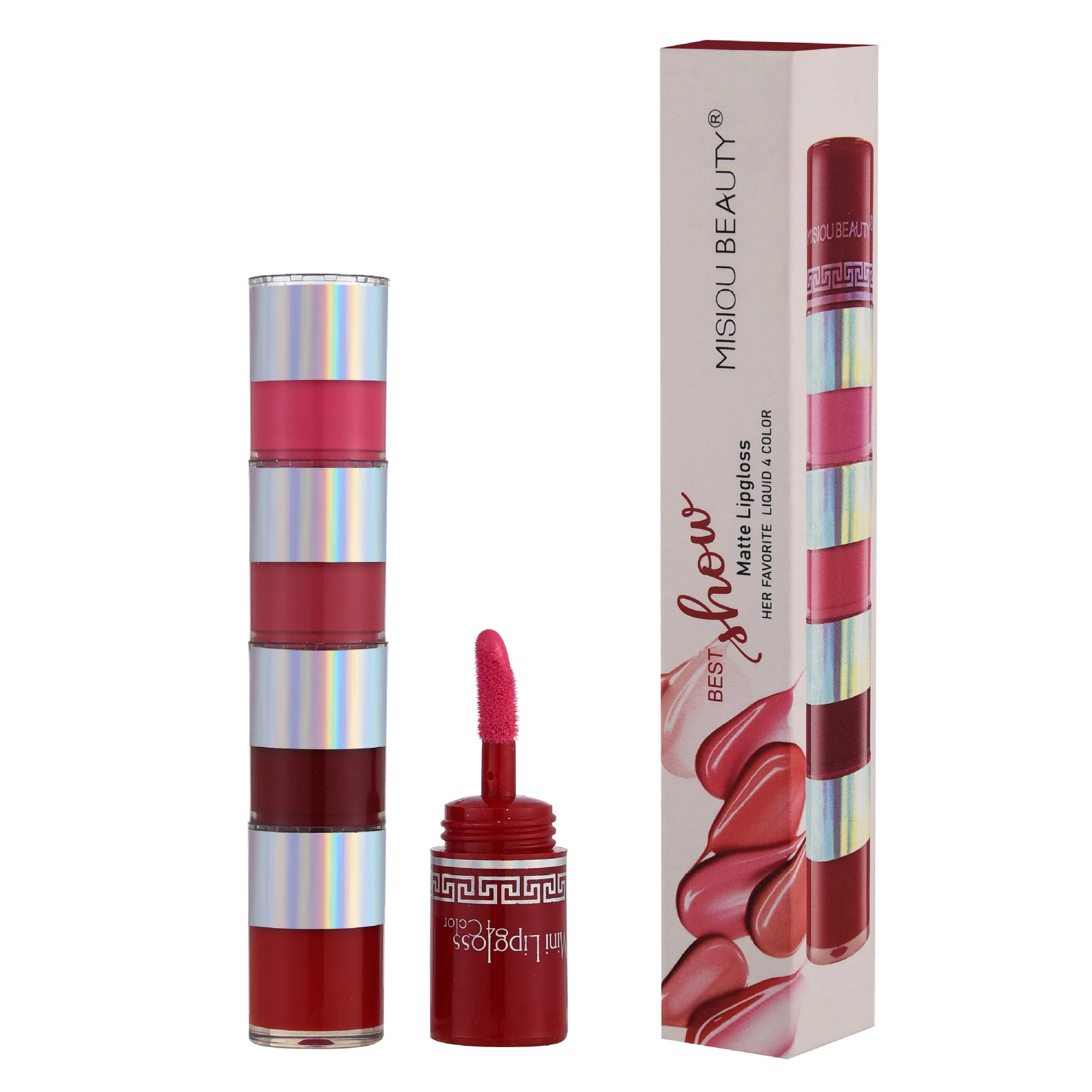 P729 Hot 4 in 1 mini lipstick for teen girl lip gloss set mini size gift-set cosmetics makeup lip tint lipgloss set