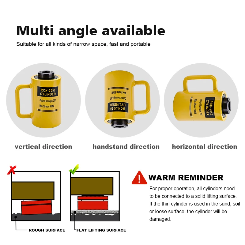 RCH3050 - Hydraulic Cylinder Jack Hollow Single Acting Hydraulic Ram Cylinder  Hydraulic Lifting Cylinders Mini Hydraulic Jack