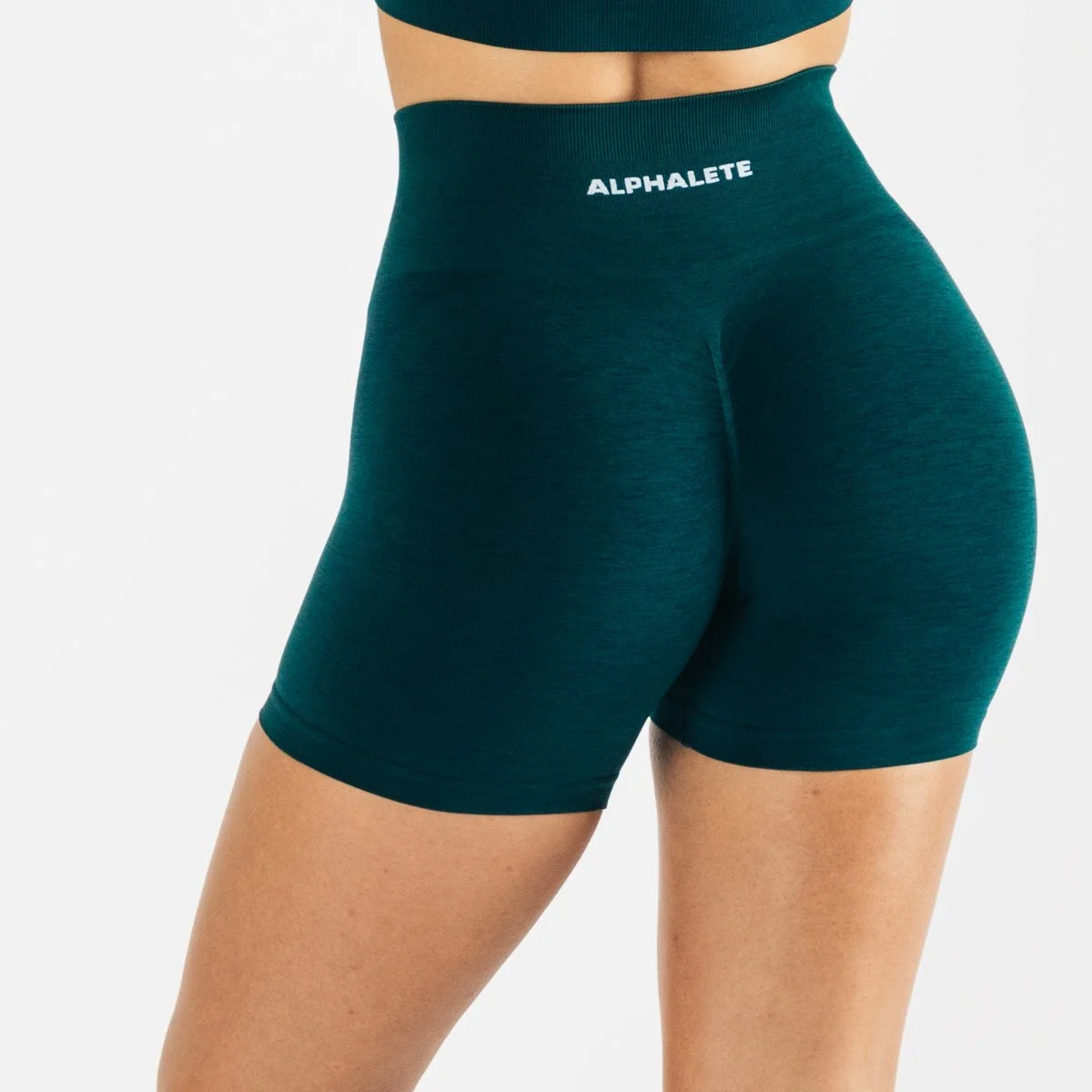 ECHT NVGTN Supplier Recycled Material Women Sports Shorts Gym Seamless alphalete-athletics TEAL AMPLIFY SHORT