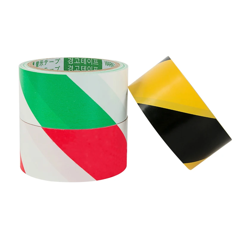 Custom Floor Marking Caution Hazard Lane Safety Warning Adhesive Safety Tape For Industry Ground Sticker PVC Floor Marking Tape
