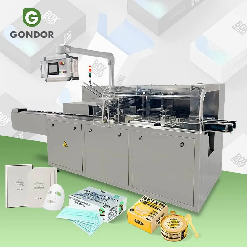 Face Mask Self Test Round Straw Cosmetic Carton Box Health Care Product High Speed Cartoning Packing Machine