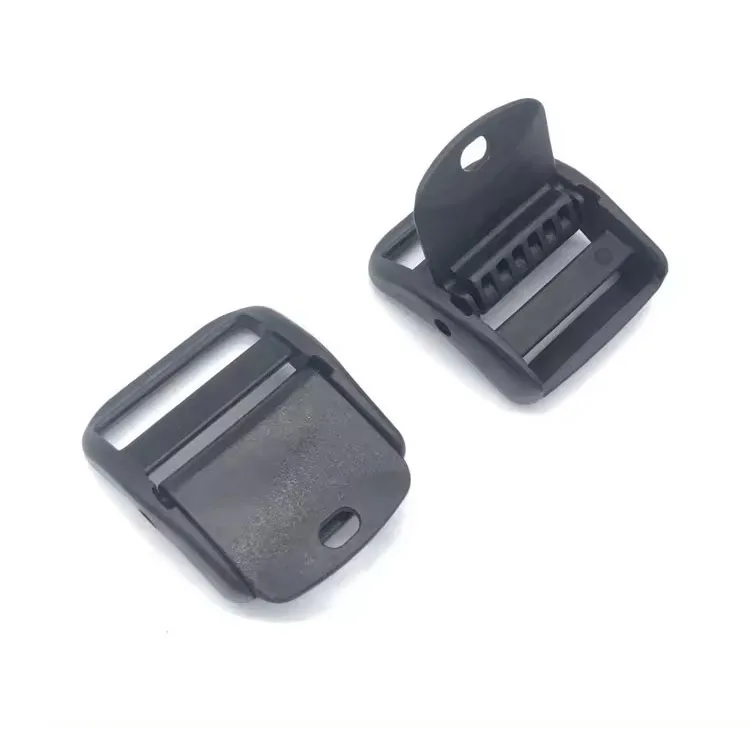 25MM Adjustable Webbing Black Cam Lock Buckle plastic Cam lock buckle for bag accessory