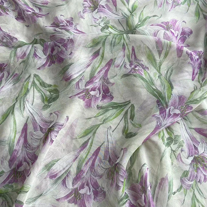 8mm\10mm\12mm silk georgette gown fabric silk georgette floral print fabric