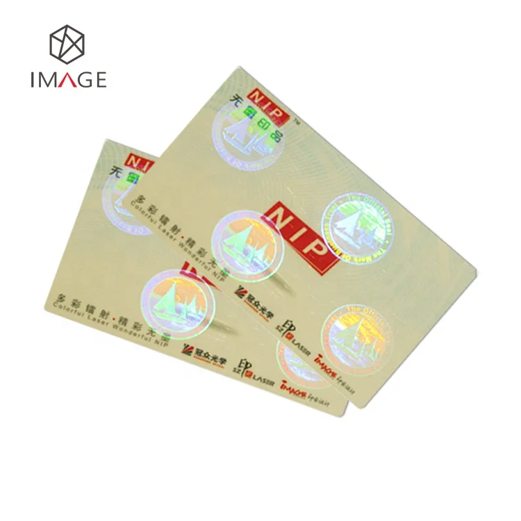 84*52mm Clear Transparent Custom Adhesive Hologram Overlay Sticker for ID Cards