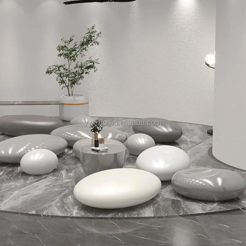 Seater Armless Airport Waiting Public Chair Fiberglass Cobble Seat for Public