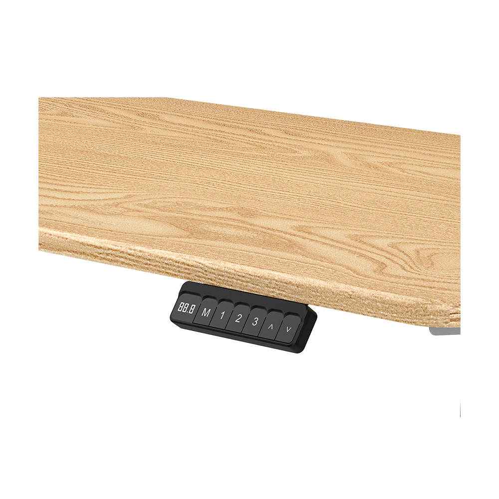 Office Cheap Electric Single Motor Desk Sit And Standing Up Computer Lift Tables White Frame Adjustable Height