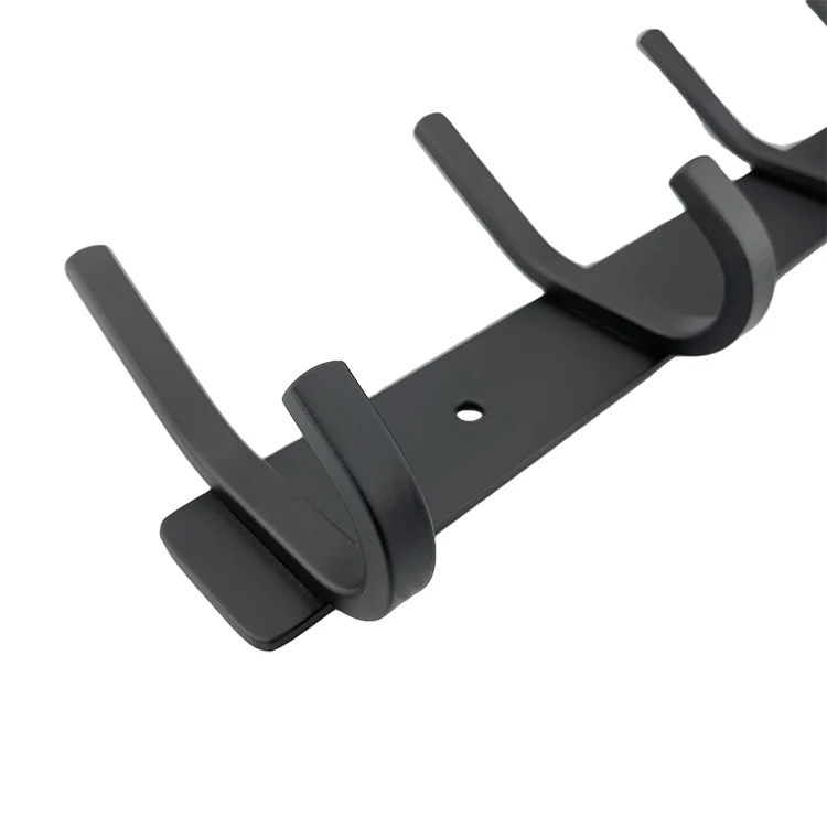 Black Stainless Steel Wall Mounted Coat Hooks Rack
