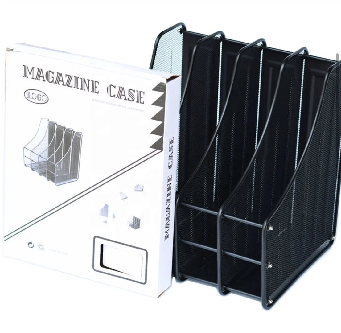 
Office desktop storage supplies metal wire groups of magazine rack information rack bar information box 