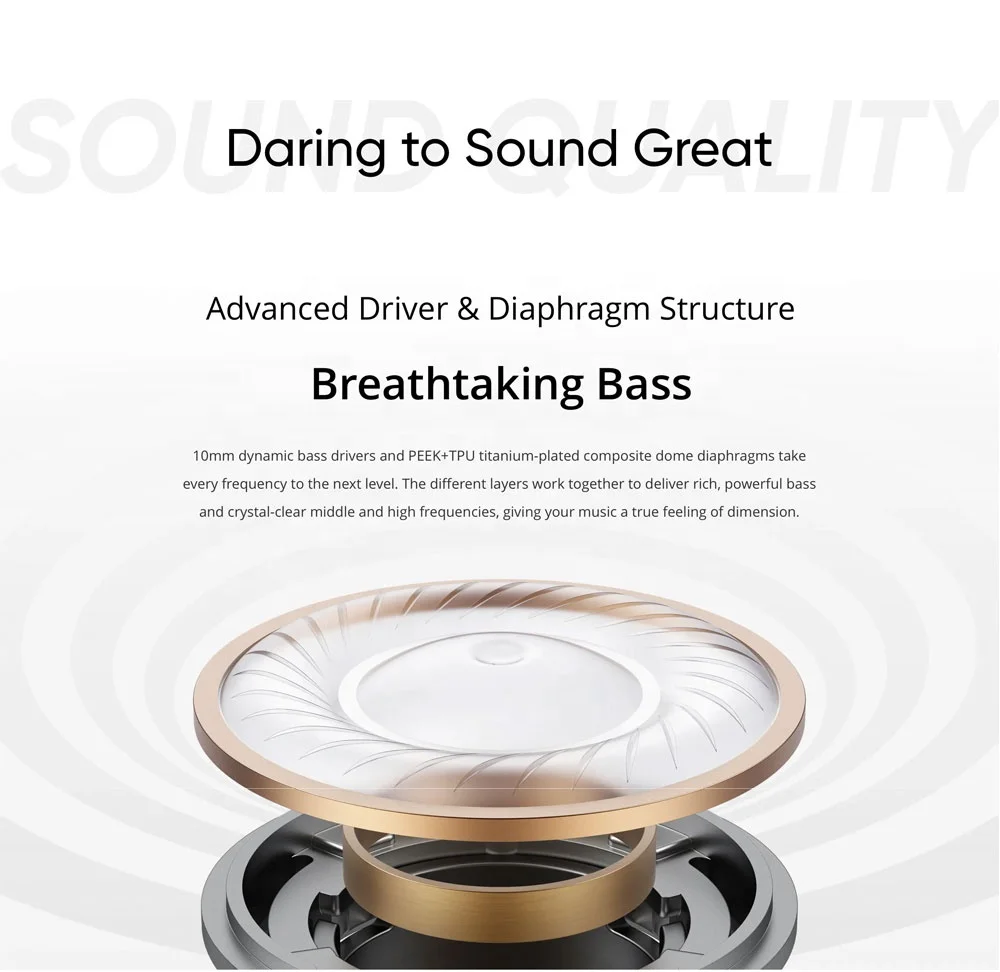 Realme TechLife  T100  5.3 AI ENC Ture Wireless  Long Battery Life TWS IPX5 Waterproof Sport Headset