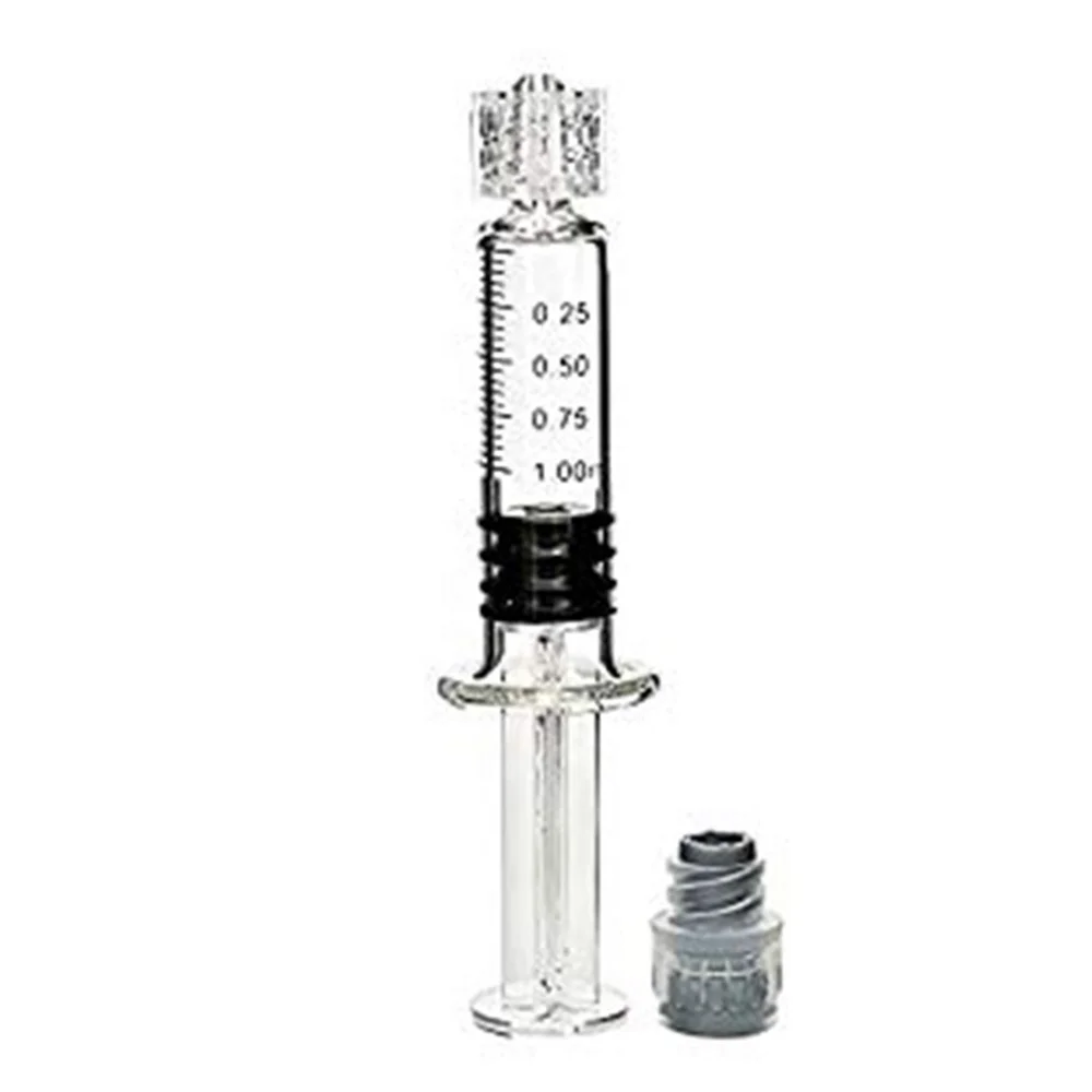 Стеклянный шприц Luer Lock с логотипом на заказ 1 мл предварительно заполненный Slip масляный упаковкой