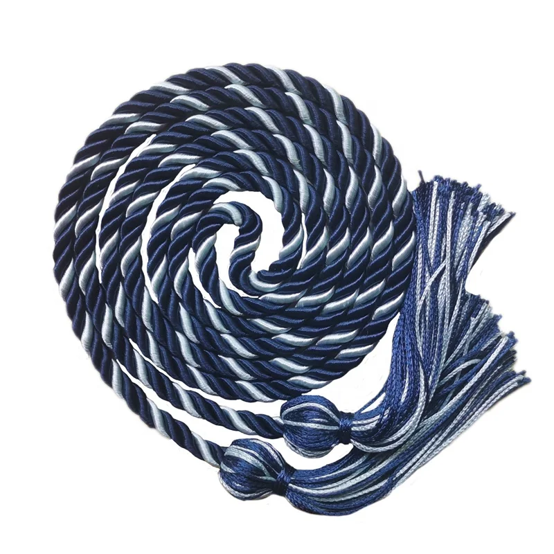 cord cords navy/light blue two color  Academic-Grade   graduation cord graduation honor cords