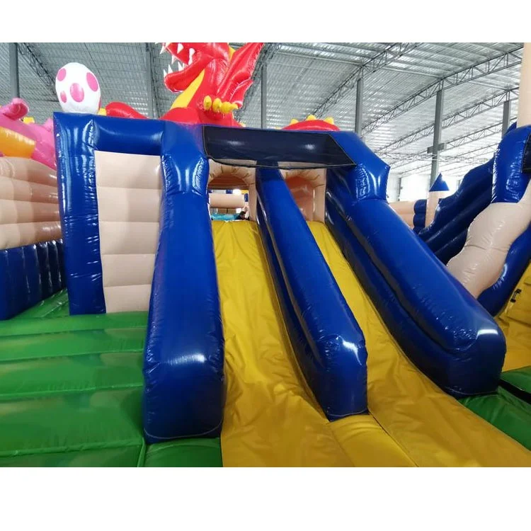 
commercial 20x12x5.5m EN-14960 giant inflatable playground dinosaur Inflatable theme park 