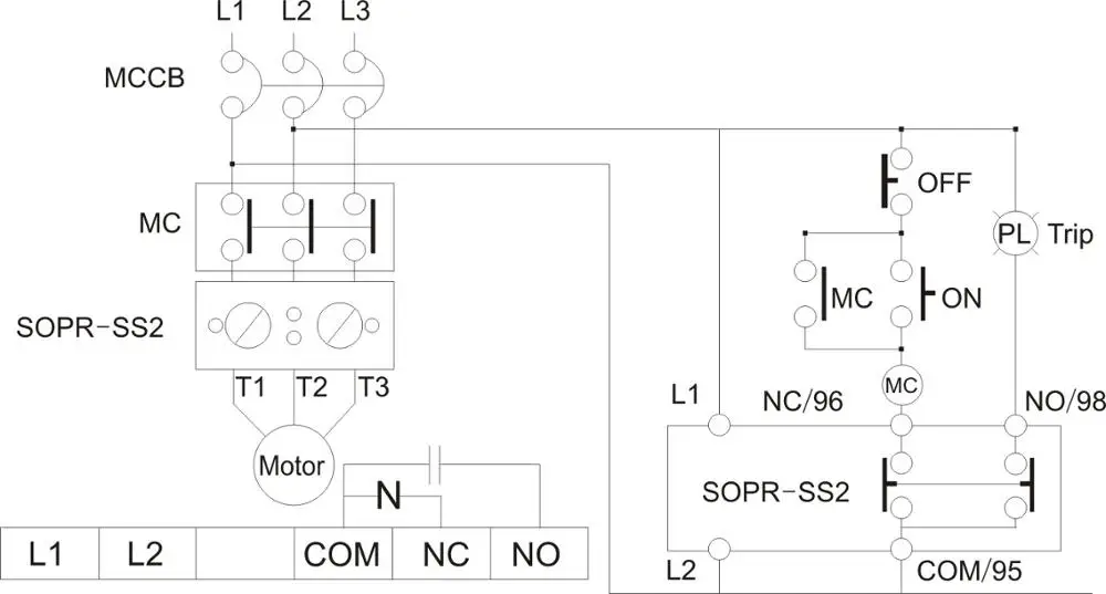 Samwha-dsp Sopr-ss2-06-110 Control 3 Phase Temperature Motor Protection Relay
