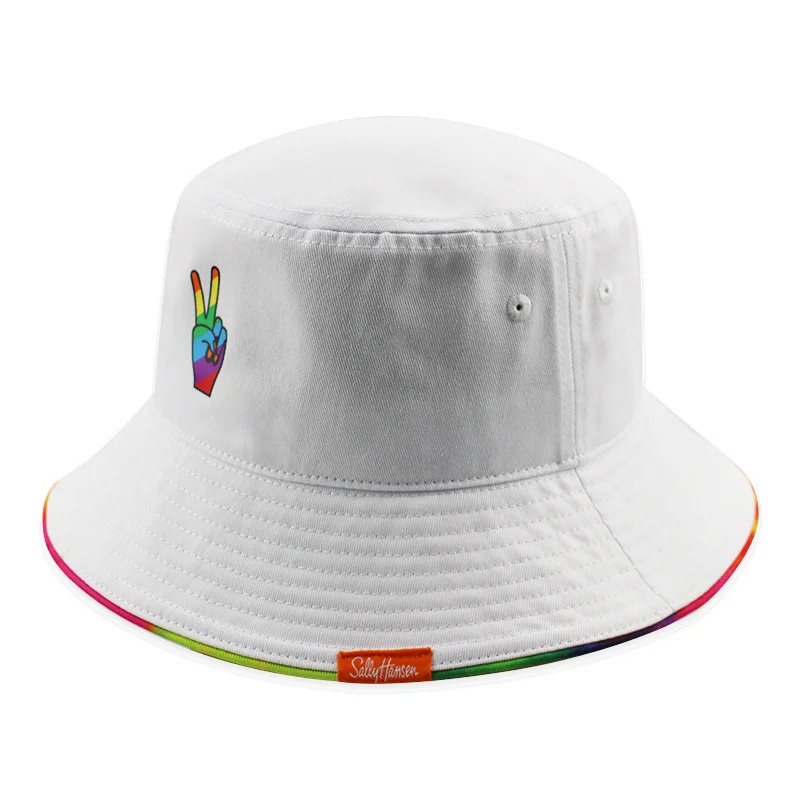 FL-BK023 Custom Printed Plain Logo Twill 100% Cotton Cartoon Pattern Foldaway Bucket Hat Headgear For Summer Beach