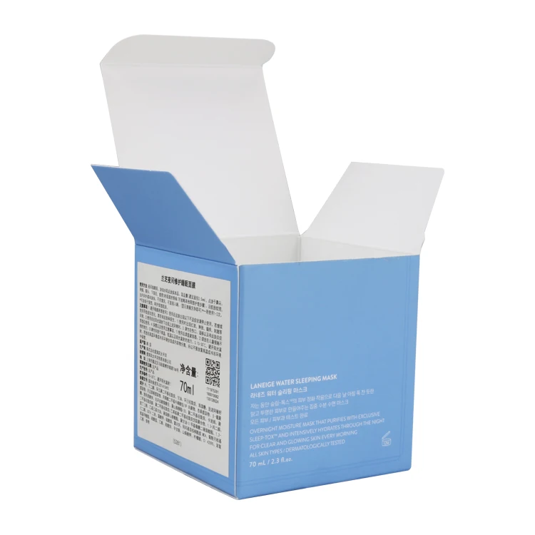 Manufacturer Custom product packaging Printed Collapsible skin care Face Cream paper box