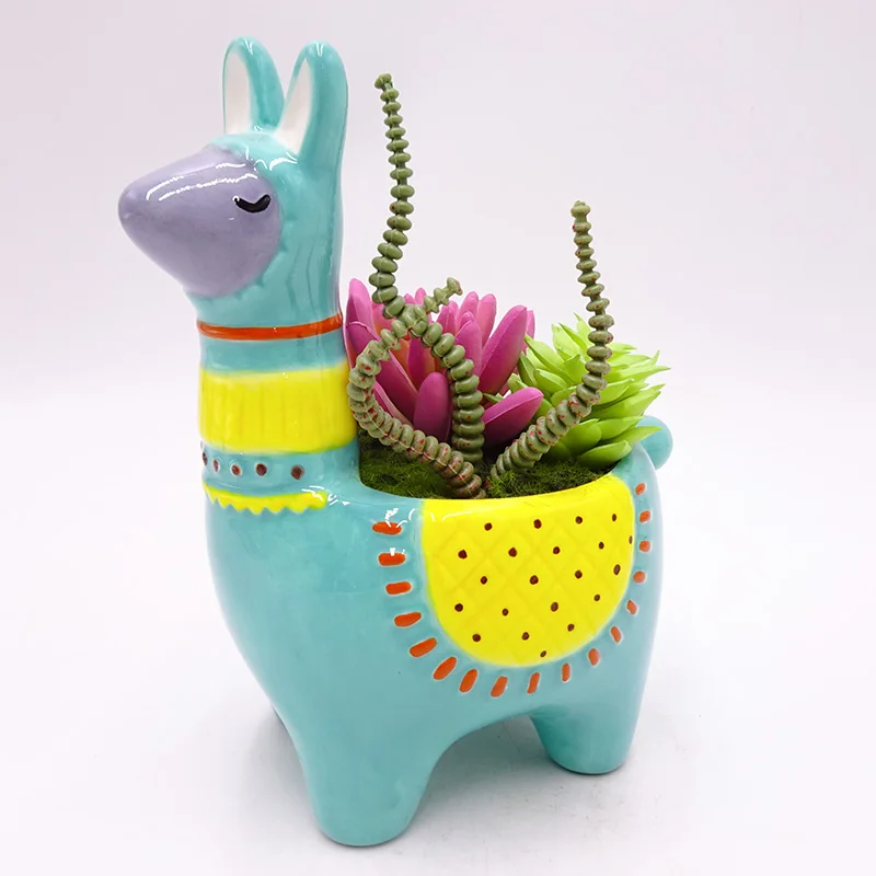 
Artificial Tropical Succulents Potted Animal Shaped Plants Flowers plants 