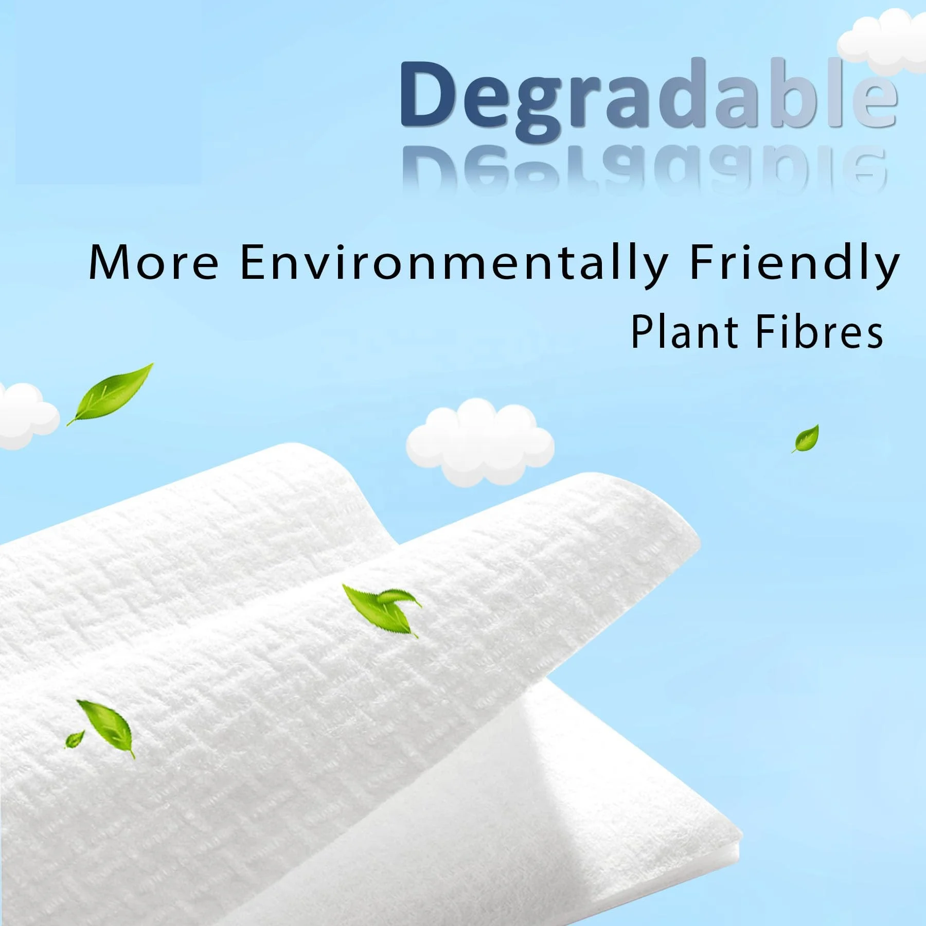 Disposable Skin Clean Towels XL 100% Biodegradable Face Towel Dry and Wet Use Wipes 50 Count