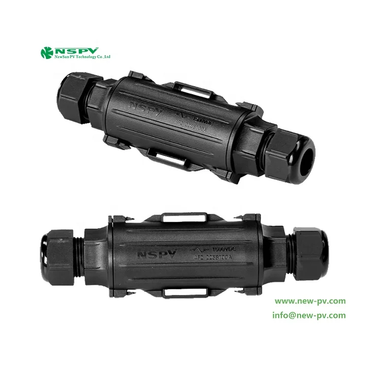 High Current Solar Fuse Connector 1500VDC Inline Fuse 100A Two Cable Ends Copper,tin Plated 0.25mOhm Ip68 16kv