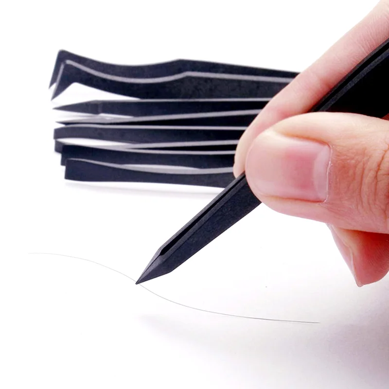 GI Repair Tools Electronic Picking-Up Straight Conductive 93306 Black Antistatic ESD Plastic Tweezer