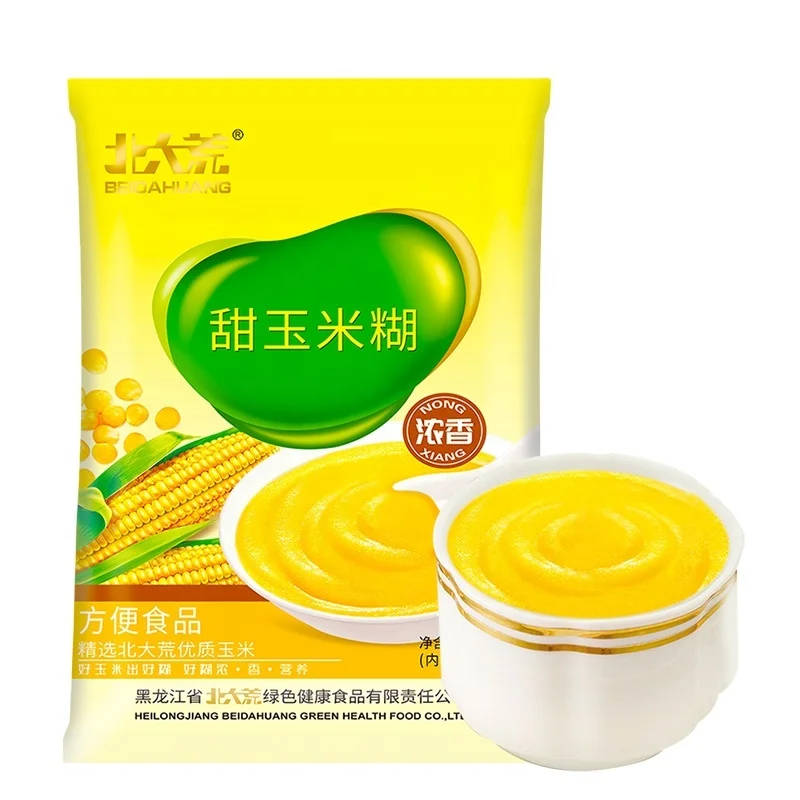 High protein    manufactory supply Popular tastr Instant Original Corn Paste,No added sugar,375g/Bag(37.5gx10) (1600338260259)