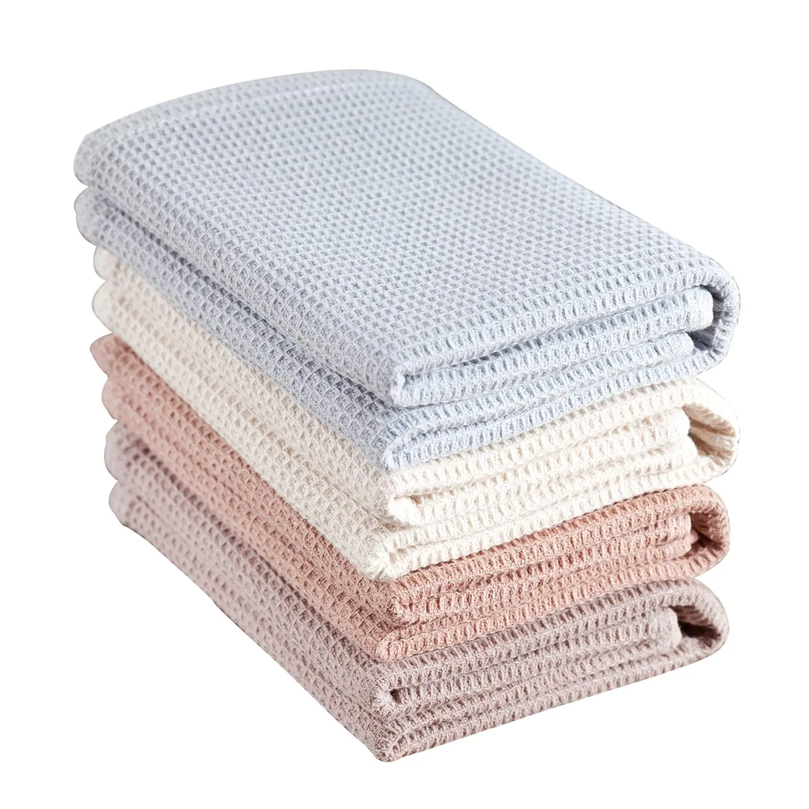 Eco Friendly Customized Reusable Dishcloth Absorbent Cotton Kitchen Dish Cleaning Cloths Waffle Weave Towel