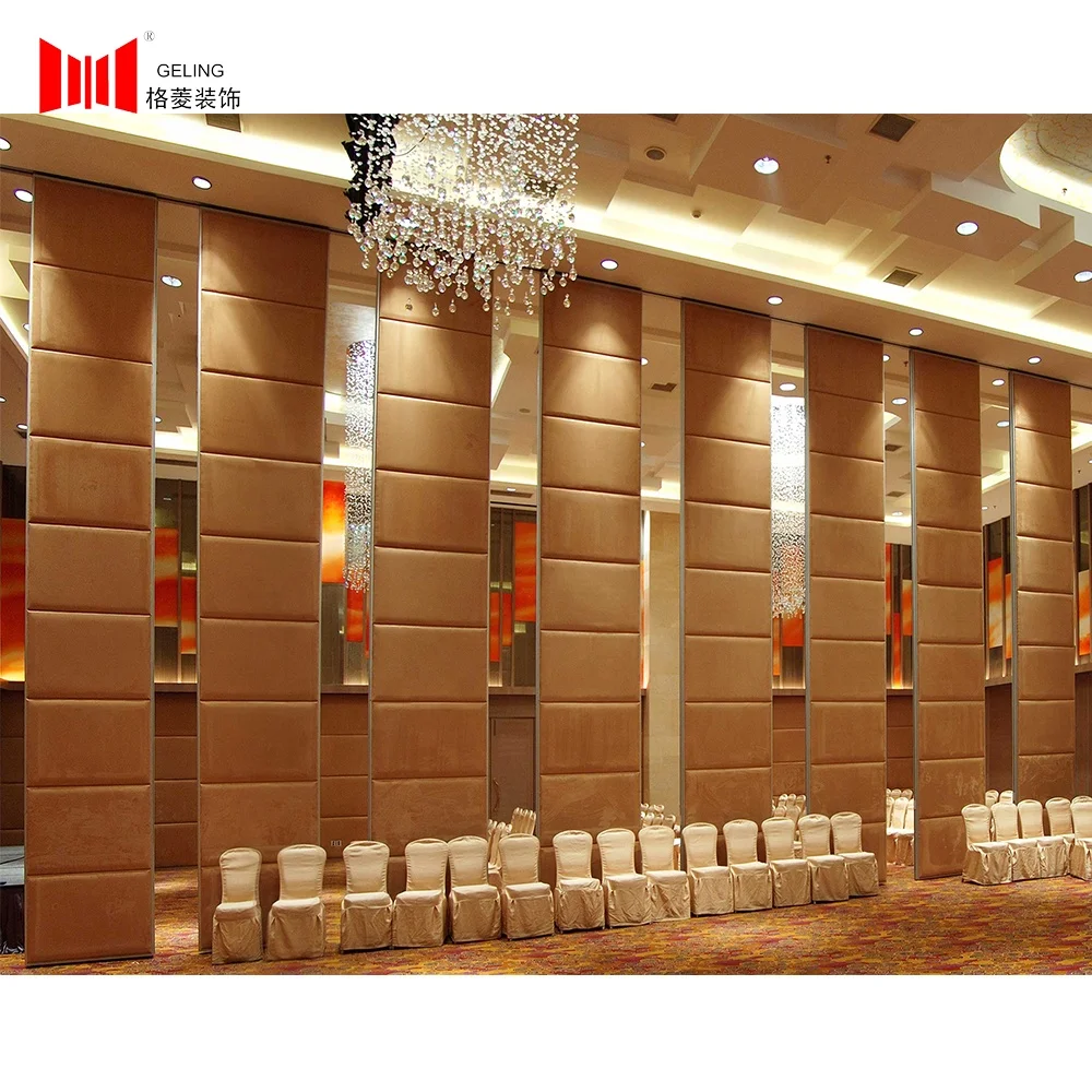 New conference hall event panel hotel banquet soundproof partition mobile sliding door foldable movable wall acoust partit wall