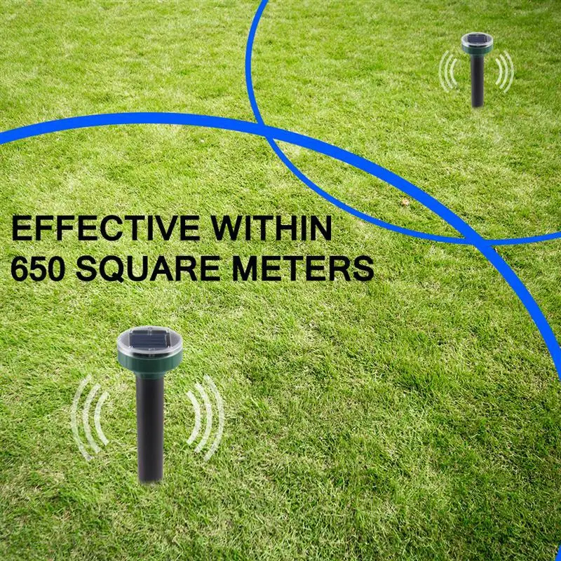 Newish New solar rat repeller vibrates ultrasonic outdoor electronic LED farm snake repeller