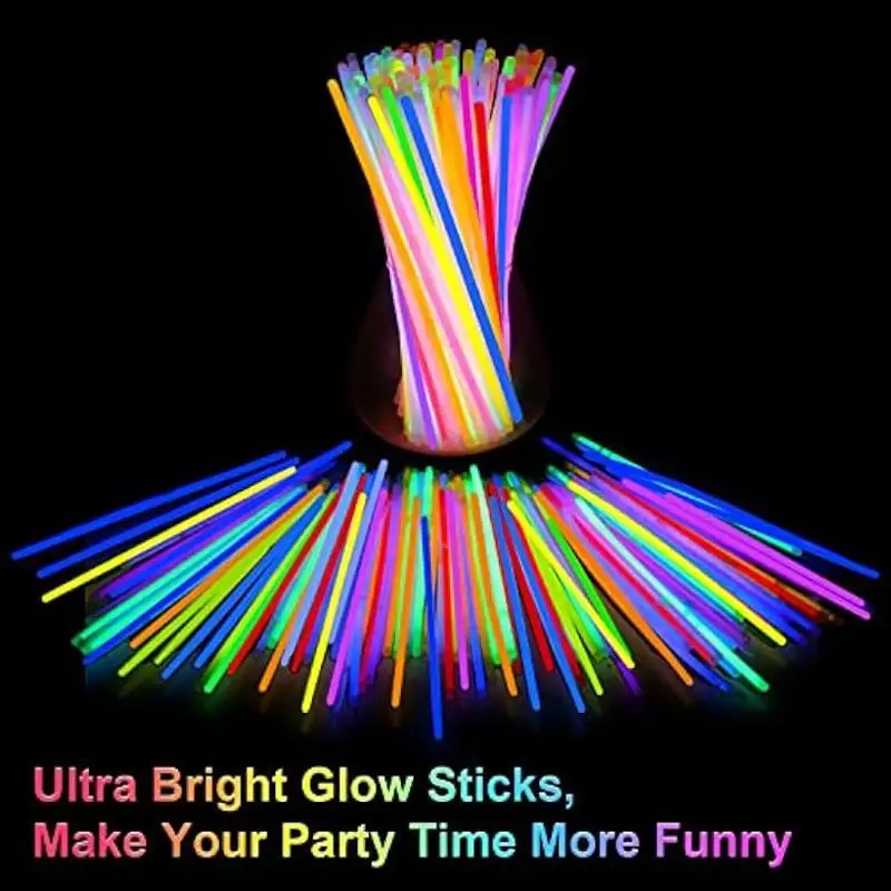 Children Toys Fluorescent Sticks Flashing Robs Luminous Stick Night Glow Bracelets For Birthday Holiday Party Supplies