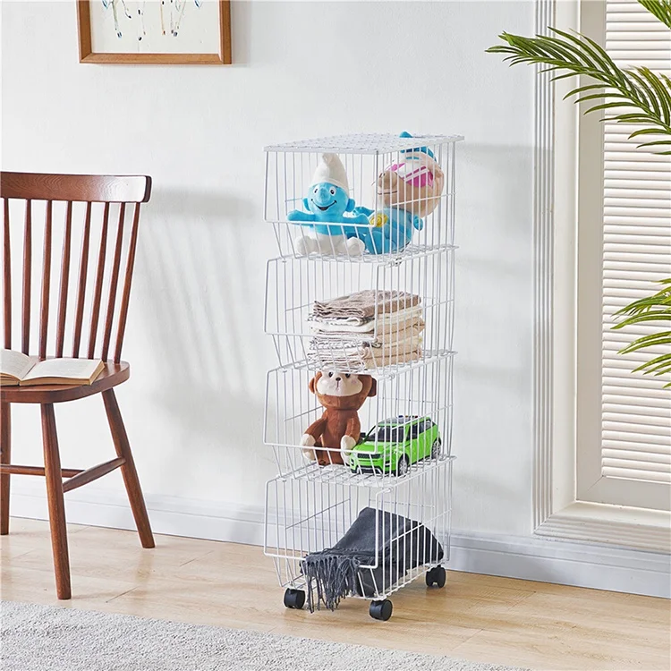Kitchen Fruit Vegetable Bedroom Clothe Toy Boby Wash Storage Basket Organizer Shelf Holders With wheels Or Desktop