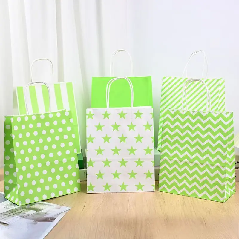 Large Custom Resealable Handle Bulk Trustworthy Dinosource Printing Machine Carry Packing Gift Kraft Paper Bags