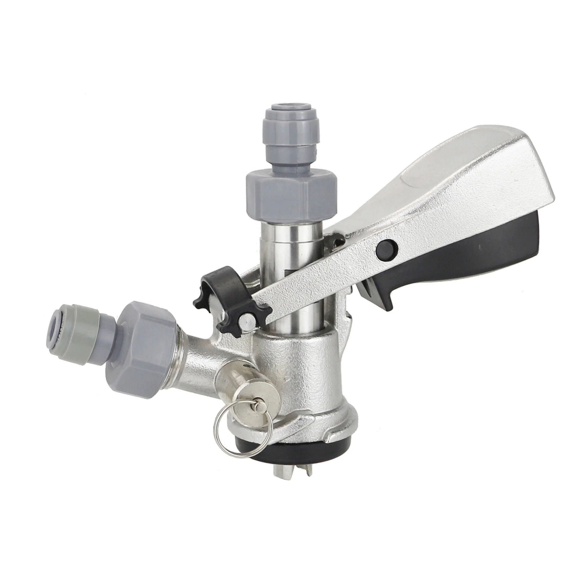 Food Grade Stainless Steel Draft Beer Dispenser Faucet Brass S Type Beer Tap Keg Coupler