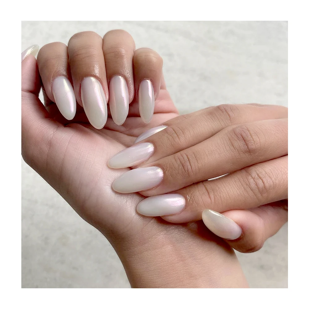In Stock Nude Solid Color French Tips Oval Short Nails Wholesale Custom Design Repeatable Self Adhesive Women Fake Nails