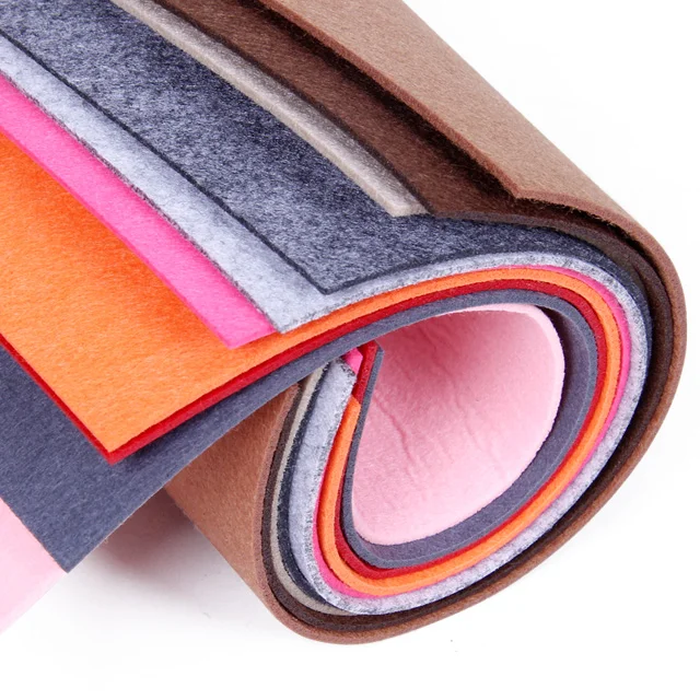 chemical fiber soft needle punched carpet 100% recycled polyester felt fabric rolls