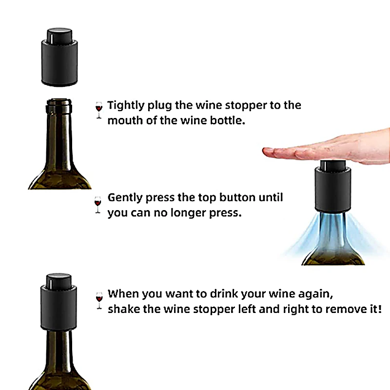 Винные бутылки пробки вакуумные винные пробки многоразовые винные консерванты со шкалой времени