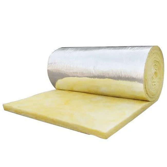 Wall Or Roof Thermal Insulation With Aluminum Foil Veneer Glass Wool Blanket Or Roll Or Fiberglass Wool Coil Felt
