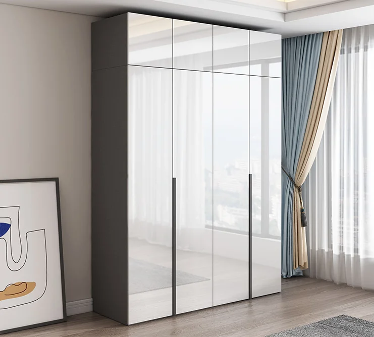 ULT-NY-618-4 Modern designs luxury baby bedroom furniture  4 door wardrobe couple cabinet closet customized Wardrobes