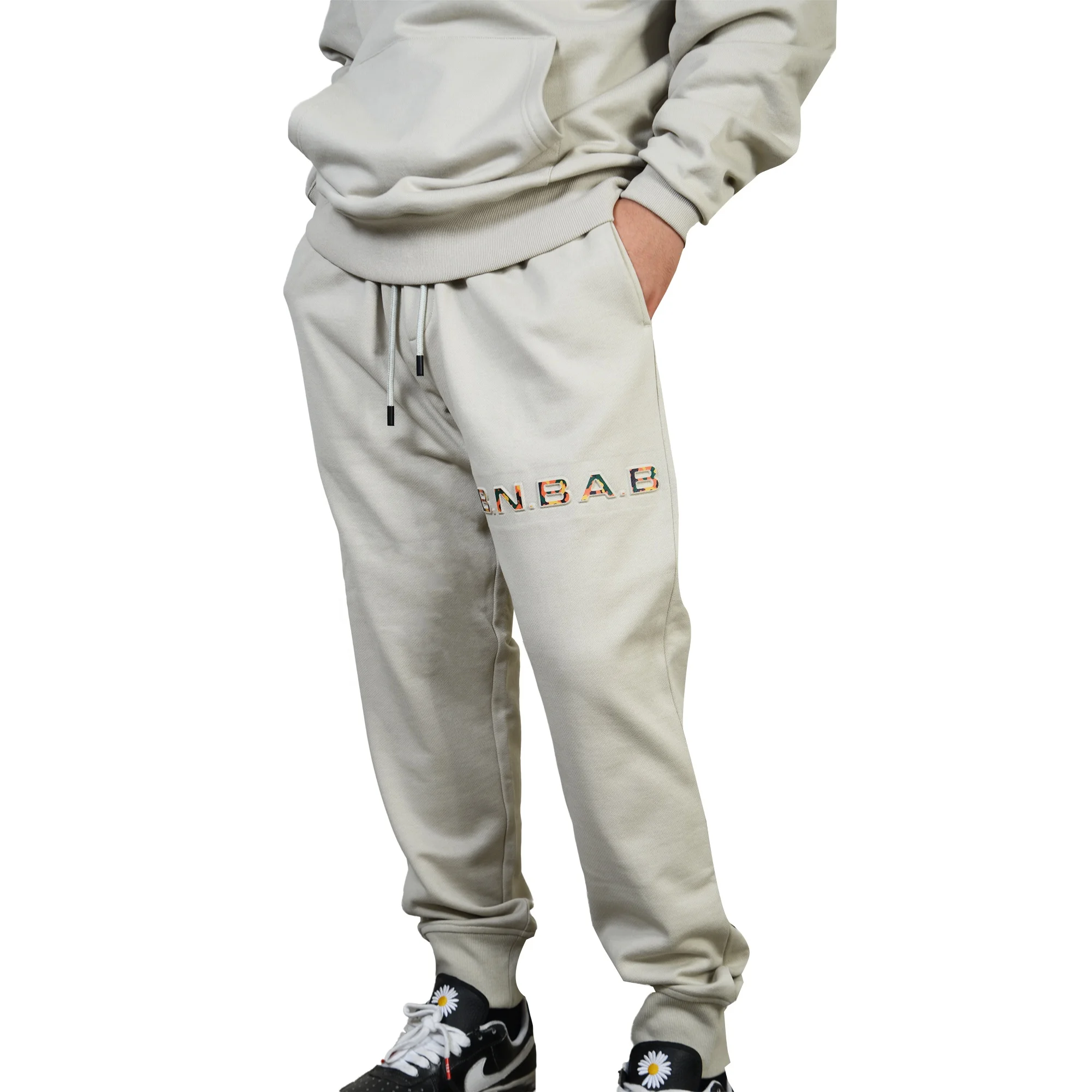 Finch Garment 2023 Hot Sale Embossed Sweatpants and Hoodie Set Men Jogging Custom High Quality Embossed Tracksuit