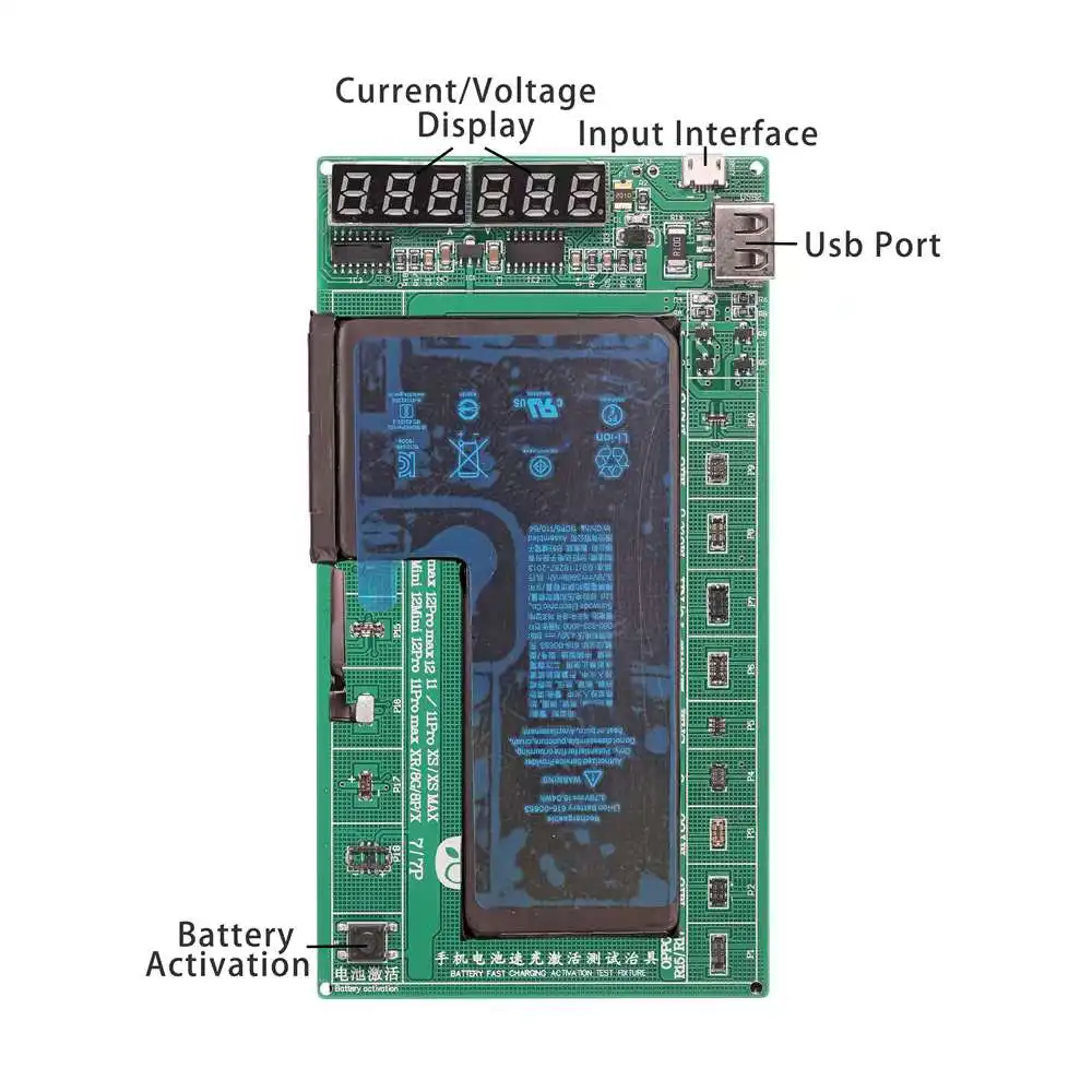MJ DC2017 Battery Activation Charge Board For iPhone 11 12 13promax/Huawei/OPPO Android Phone Intelligent Quick Charging
