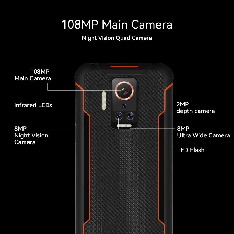 ZEEKER P10 108MP прочный телефон водонепроницаемый NFC Смартфон 6 49 дюймов Дисплей 6000 мАч мобильные телефоны