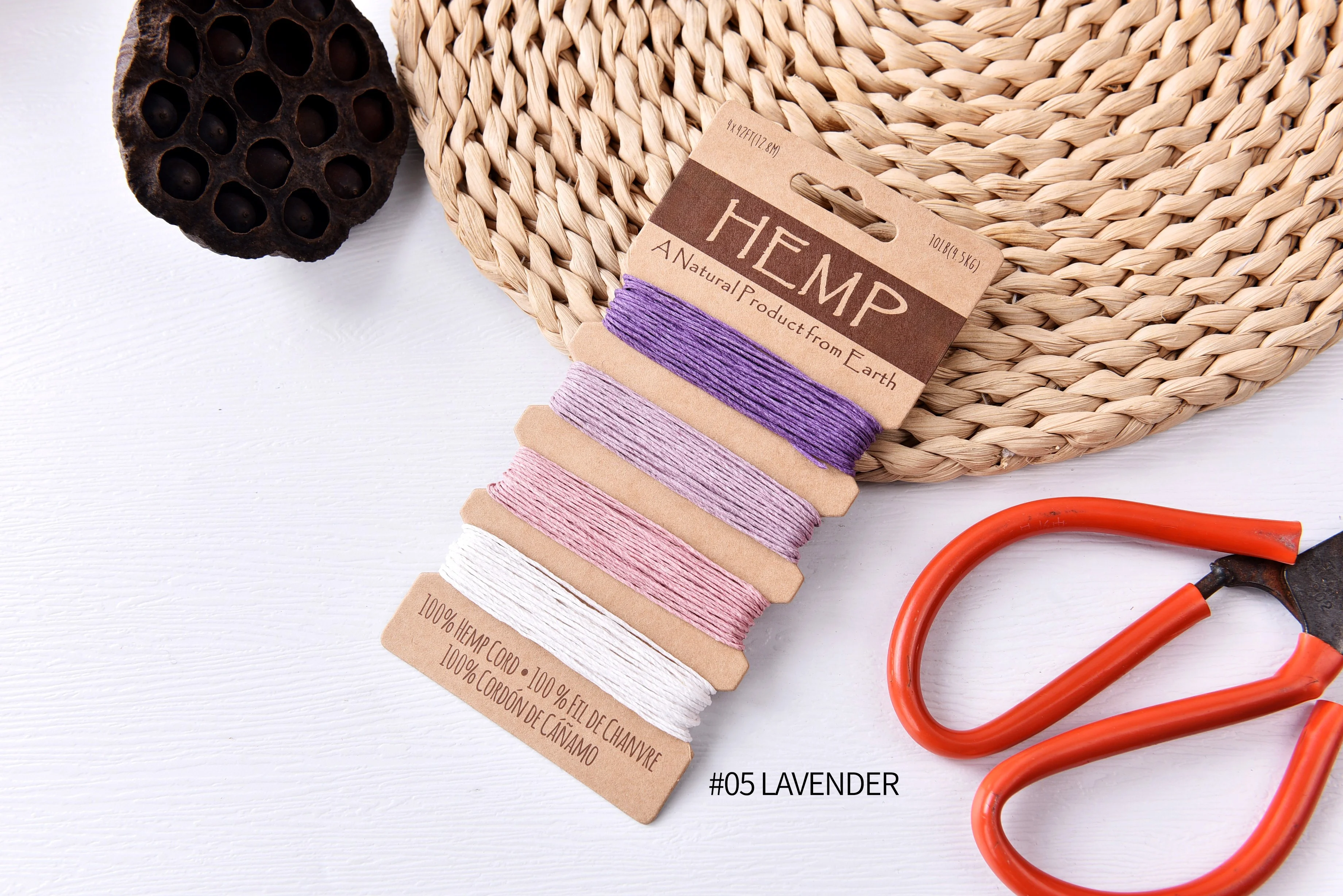 Ready to Ship Hand Knitting 1MM Waxed Hemp Cord Wholesale Sell by Card 19Colors