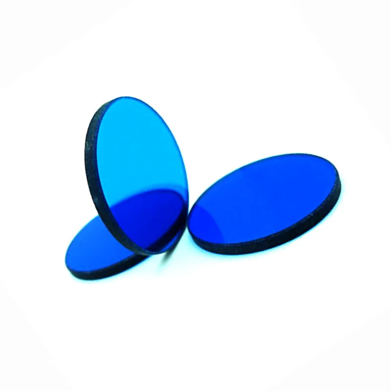 Factory OEM size customizable DTB470 bandpass filter center wavelength 435nm blue light glass diameter 20 * 2mm